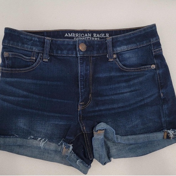 American Eagle Outfitters Pants - American Eagle Outfitters Women's Dark Blue Denim Shorts size 8